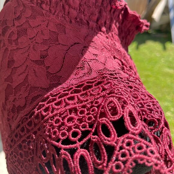 Cable & gauge winter bloom lace top L - Picture 3 of 6